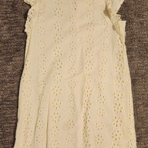 Girls white eyelet dress
